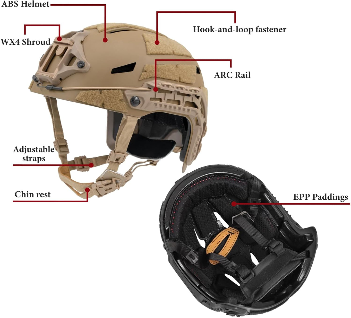 FMA CM Bump Helmet Fast Airsoft Tactical Helmet for Paintball Outdoor Sports Hunting Shooting - FMA