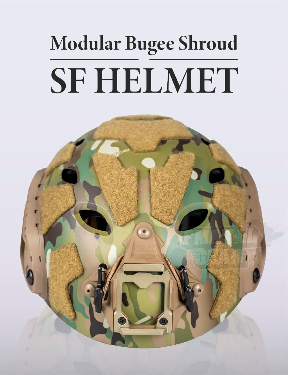 FMA Tactical Helmet NVG Mount Modular Bungee Shroud Sports Camera Bracket Base | for Dummy NVG Sports Camera | Paintball | Airsoft Helmet Accessories