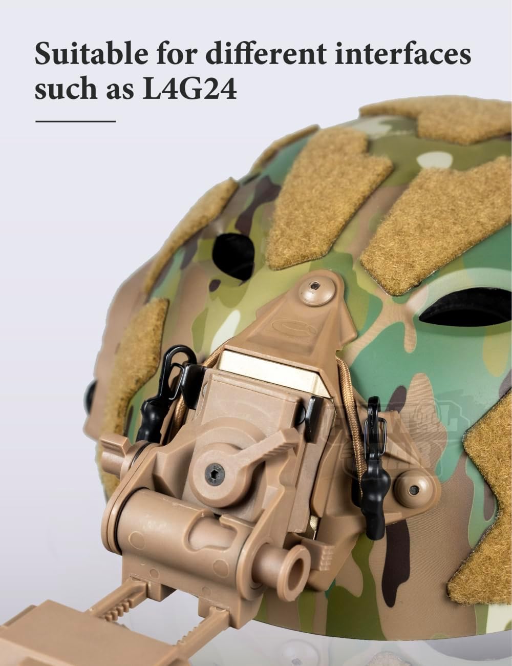 FMA Tactical Helmet NVG Mount Modular Bungee Shroud Sports Camera Bracket Base | for Dummy NVG Sports Camera | Paintball | Airsoft Helmet Accessories