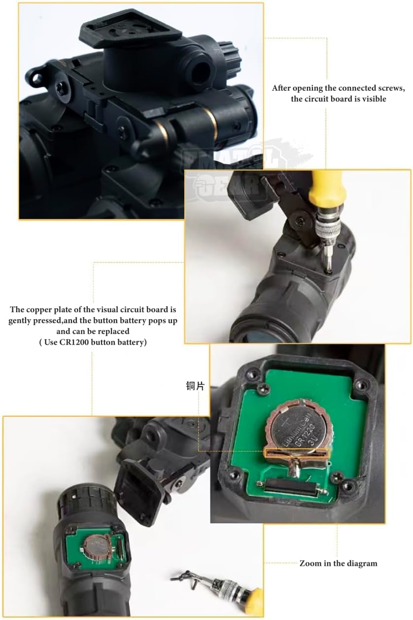 FMA PVS 31 Tactical NVG Dummy Model for Tactical Helmet NVG Mount | Paintball Shooting Hunting - FMA