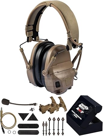2025 FMA AMP NRR 26dB Digital Tactical Headset | Pickup Noise Reduction Communication Hearing Protection Earmuffs - FMA