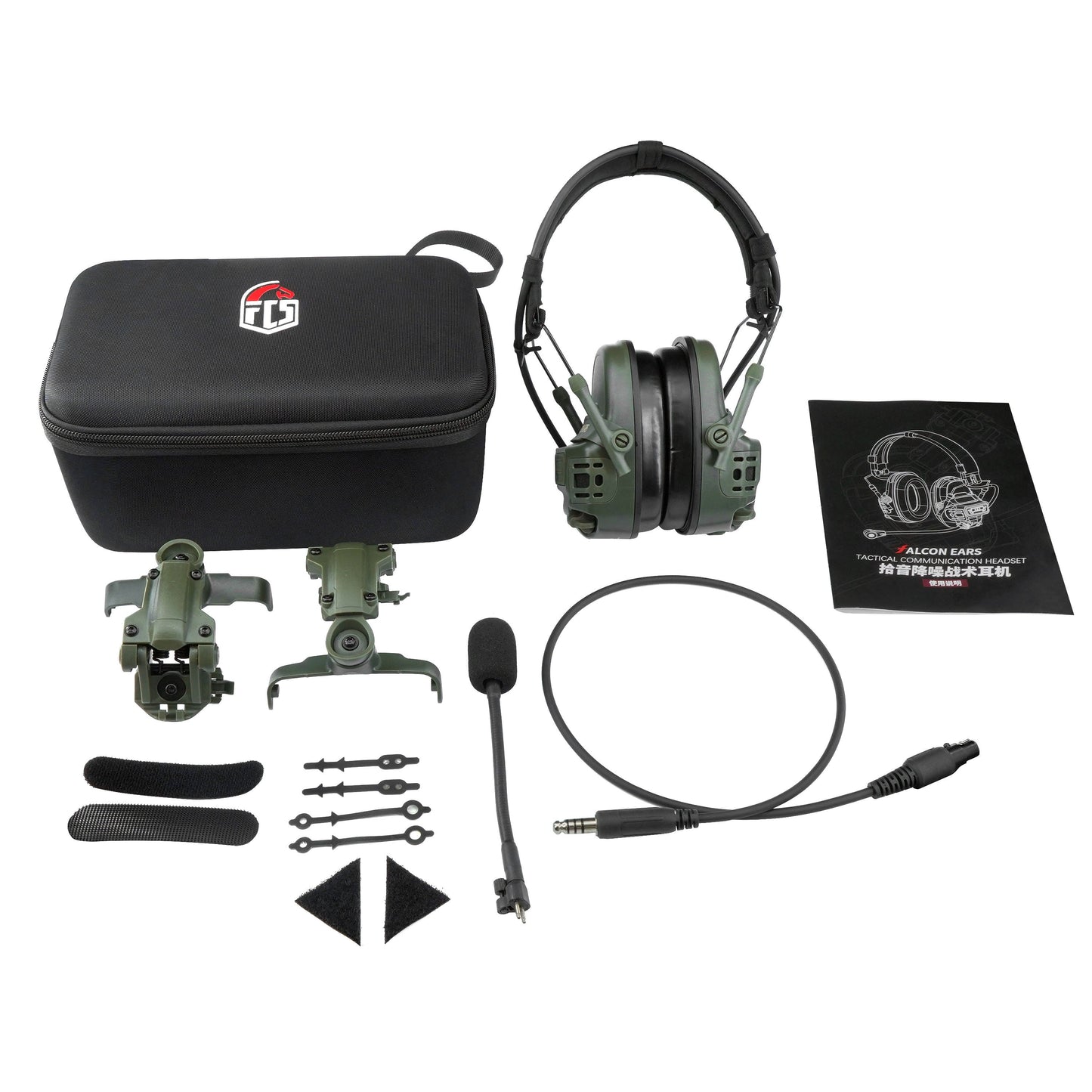 Tactical Noise Reduction Headset Falcon Ears FE30 / FE40 Pro - Sound Pickup For Hunting, Airfost, Tactical Communication - FMA