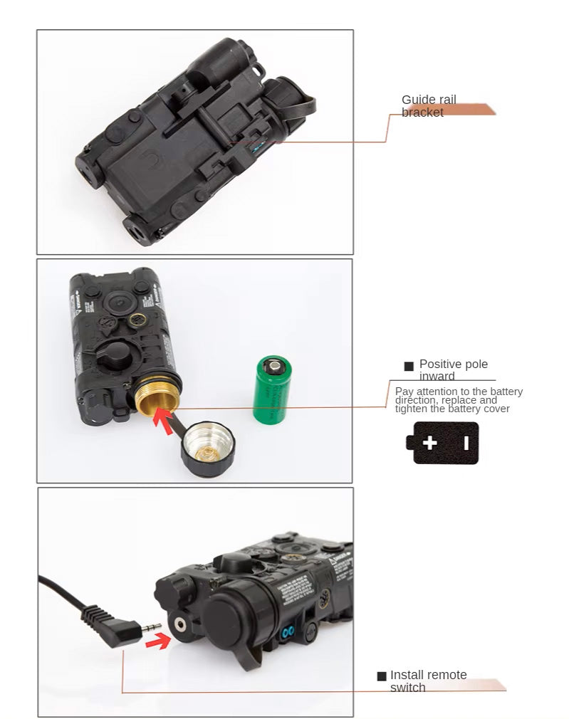 FMA LAB PEQ-NGAL Tactical Laser & LED Module with Battery Box (Airsoft/Replica) - FMA
