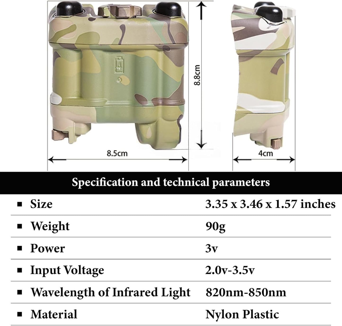 FMATAL GEAR PVS 31 NVG Battery Pack Case with Function for Tactical Helmet NVG  Paintball Airsoft Shooting Hunting Training