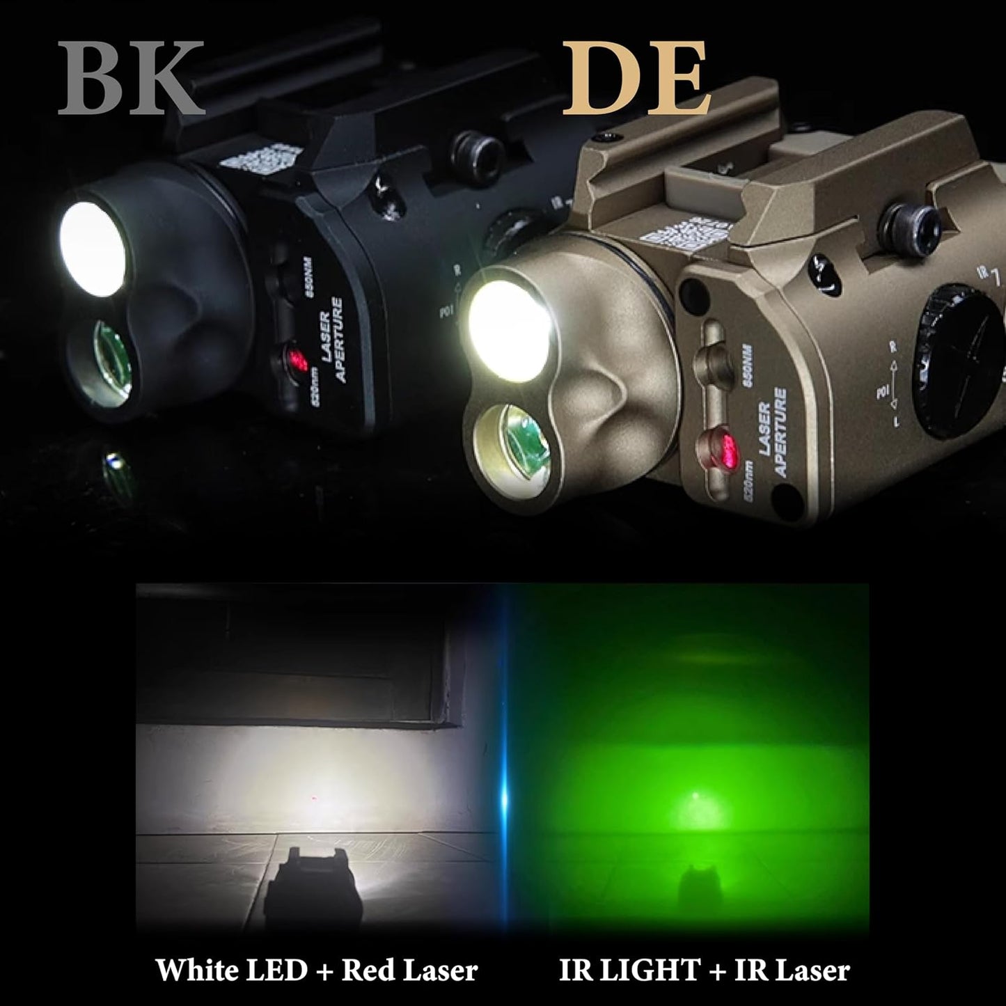 XVL2 Light IR Laser + IR Illum + Red Laser + White LED Flashing Sight for AEG GBB CQB Cosplay | Display