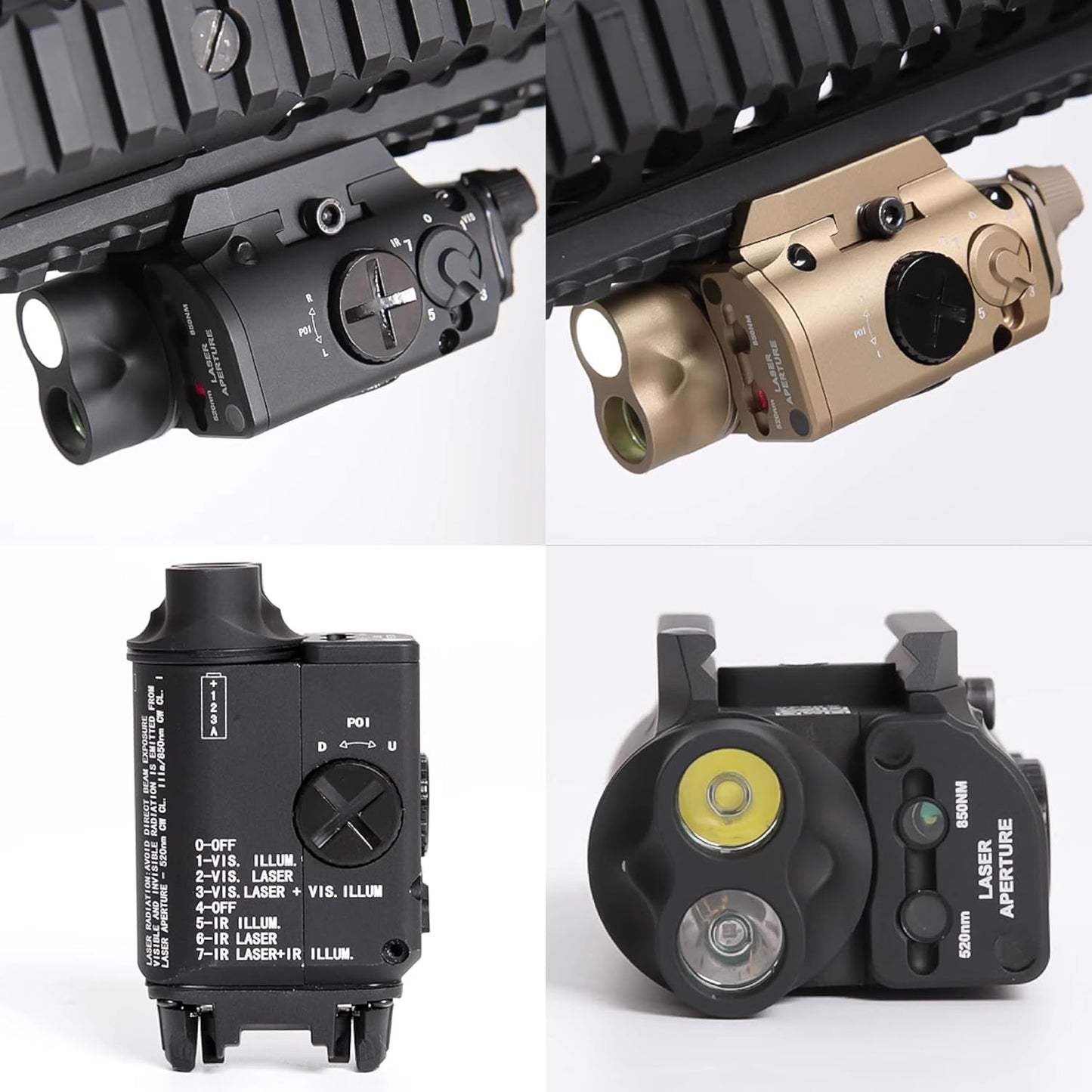 XVL2 Light IR Laser + IR Illum + Red Laser + White LED Flashing Sight for AEG GBB CQB Cosplay | Display