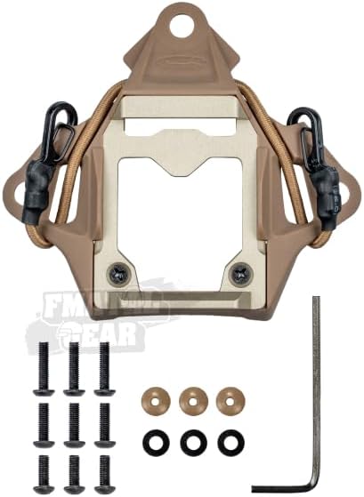 FMA Tactical Helmet NVG Mount Modular Bungee Shroud Sports Camera Bracket Base | for Dummy NVG Sports Camera | Paintball | Airsoft Helmet Accessories