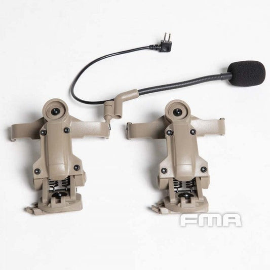 FMA Tactical Headset COMTAC II III Helmet ARC Rail Bracket Adapter